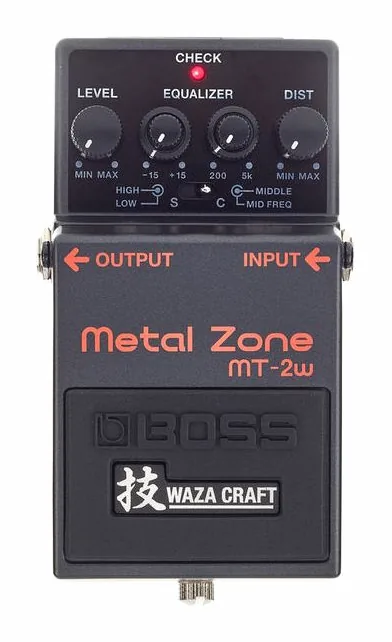 Boss MT-2W Metal Zone, led e interruttore a pedale