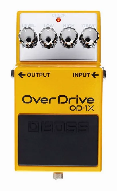 Boss OD-1X Overdrive, grafica del pannello superiore