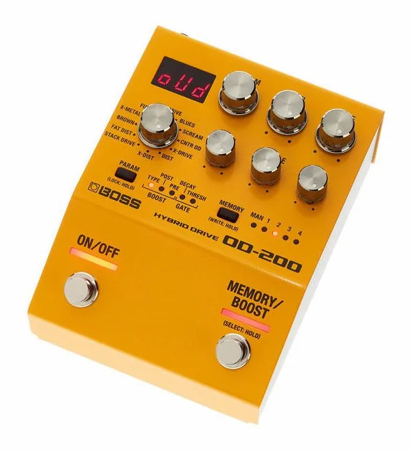 Boss OD-200 Hybrid Overdrive, connettori sul retro dell'unita