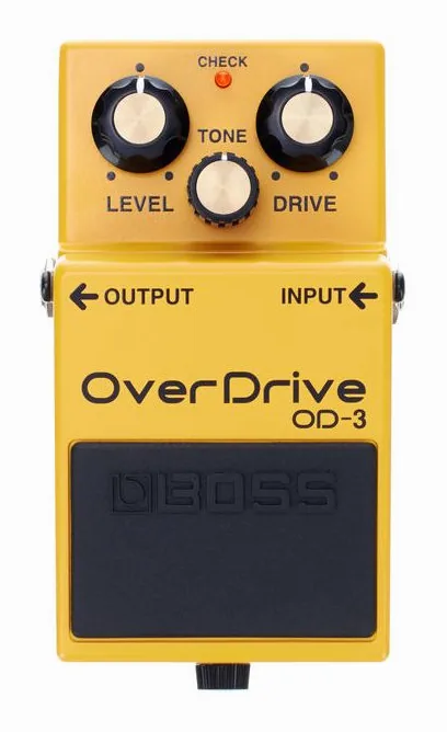 Boss OD-3 Overdrive, ingressi e uscite laterali