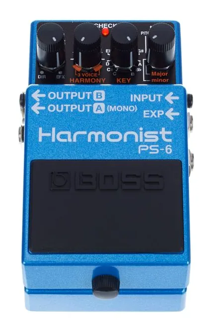 Boss PS-6 Harmonist, led e interruttore a pedale