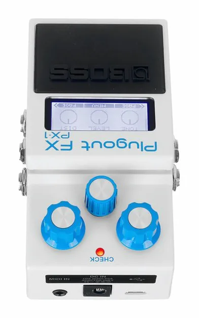 Boss PX-1 Plugout FX, grafica del pannello superiore