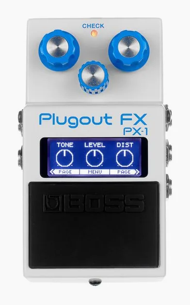 Boss PX-1 Plugout FX, grafica del pannello superiore