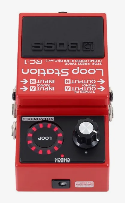 Boss RC-1, footswitch in primo piano