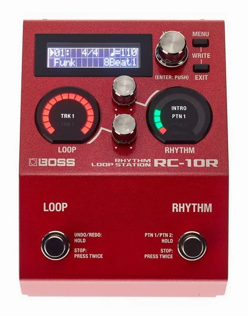 Boss RC-10R Rhythm Loop Station, grafica del pannello superiore