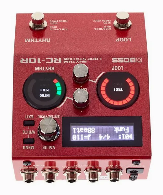 Boss RC-10R Rhythm Loop Station, connettori sul retro dell'unita