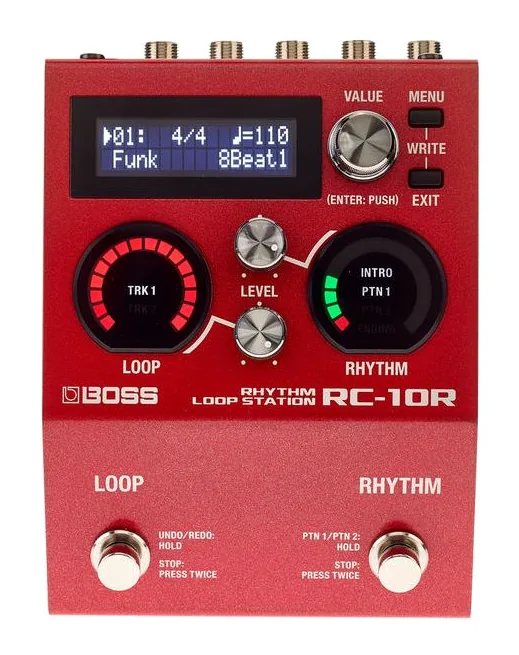 Boss RC-10R Rhythm Loop Station, connettori sul retro dell'unita