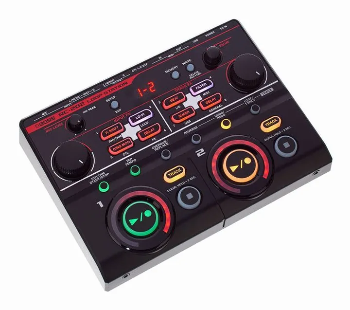 Boss RC-202, led e interruttore a pedale
