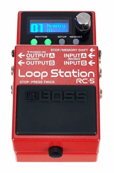 Boss RC-5 Loop Station, connettori sul retro dell'unita