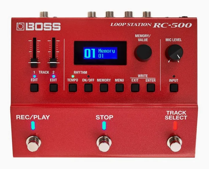 Boss RC-500 Loop Station, led e interruttore a pedale