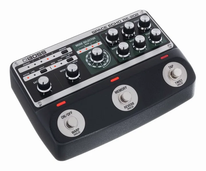 Boss RE-202 Space Echo Delay/Reverb, grafica del pannello superiore