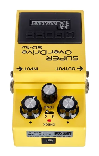 Boss SD-1W Super Overdrive, grafica del pannello superiore