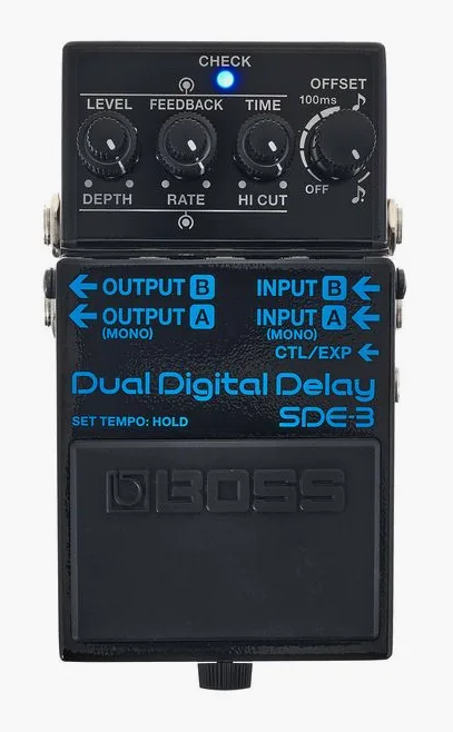 Boss SDE-3 Delay, led e interruttore a pedale