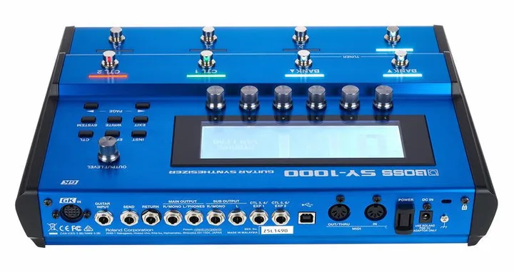 Boss SY-1000 Guitar Synthesizer, ingressi e uscite laterali