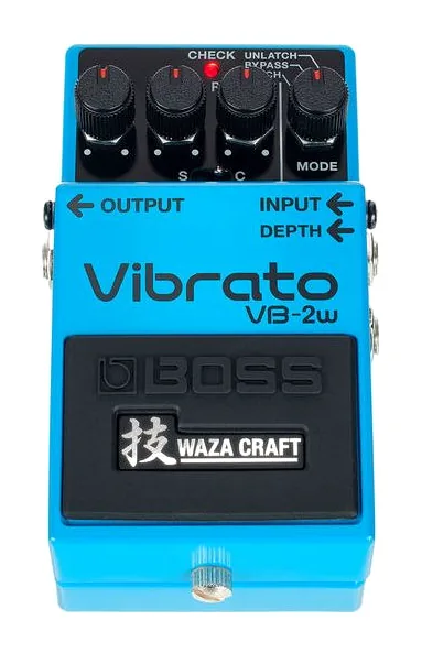 Boss VB-2W Vibrato, manopole viste dall'alto