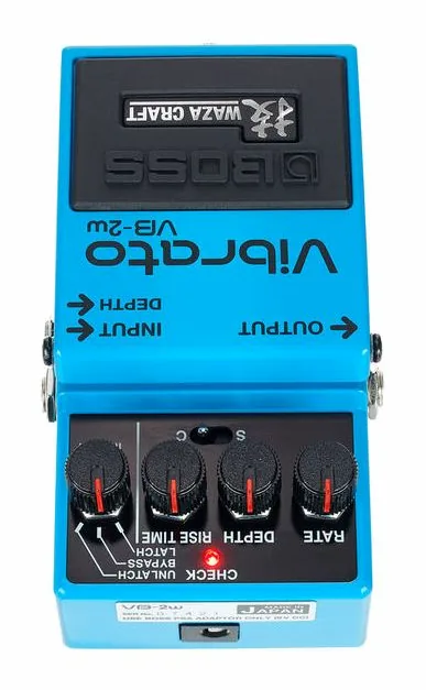 Boss VB-2W Vibrato, manopole viste dall'alto