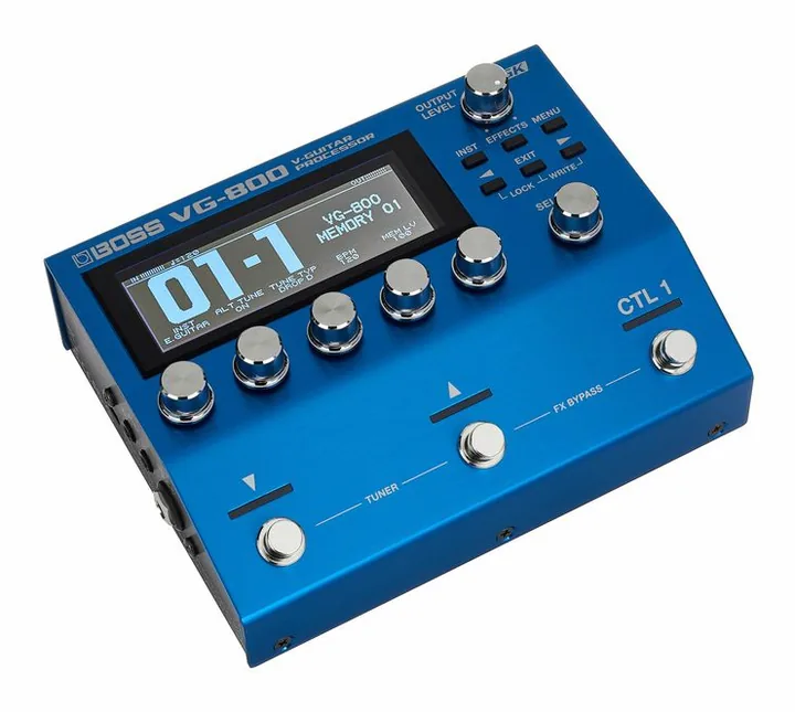 Boss VG-800 V-Guitar Processor, manopole viste dall'alto