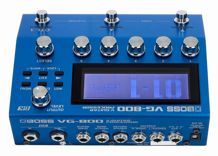Boss VG-800 V-Guitar Processor, ingressi e uscite laterali