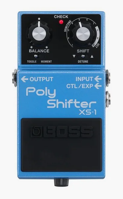 Boss XS-1 Poly Shifter, connettori sul retro dell'unita