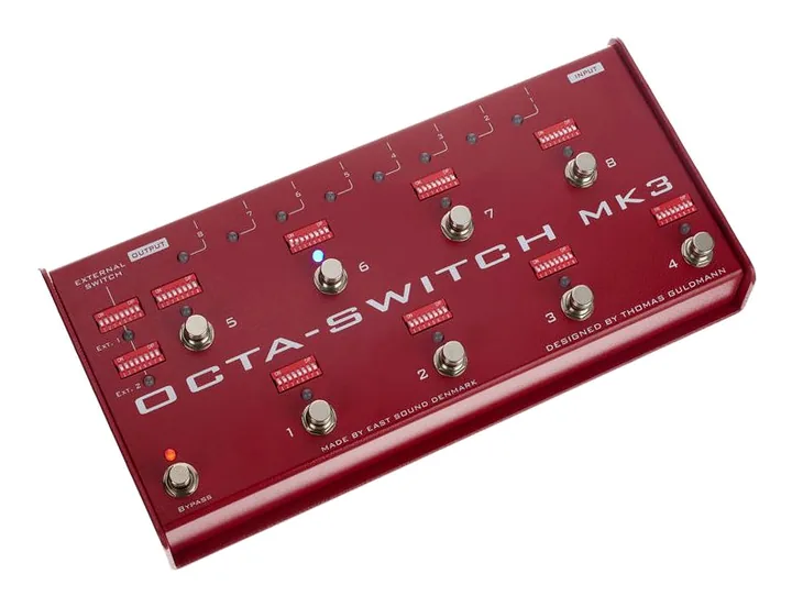 Carl Martin Octa-Switch MK3, manopole viste dall'alto