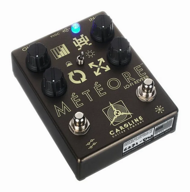 Caroline Guitar Company Météore Lo-Fi Reverb, led e interruttore a pedale