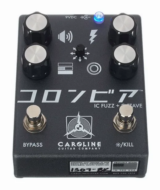 Caroline Guitar Company Shigeharu IC Fuzz + Octave, ingressi e uscite laterali