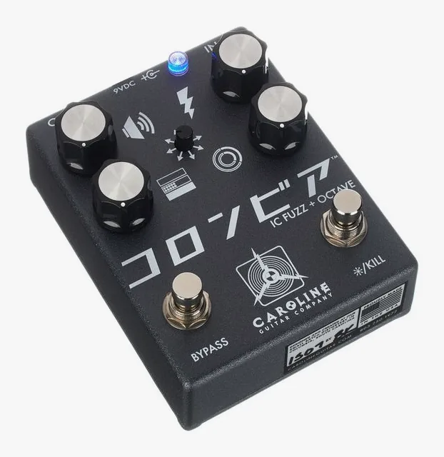 Caroline Guitar Company Shigeharu IC Fuzz + Octave, led e interruttore a pedale
