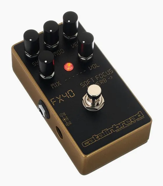 Catalinbread Soft Focus Gold, footswitch in primo piano