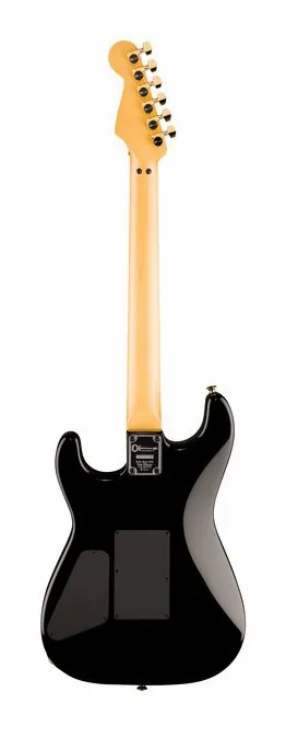 Charvel Am NC SD1 HH FR GBLK, curve del body viste dall'alto