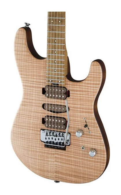 Charvel Guthrie Govan HSH Flame Maple, selettore pickup e jack di uscita