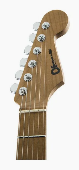 Charvel Guthrie Govan HSH Flame Maple, capotasto e prime posizioni della tastiera