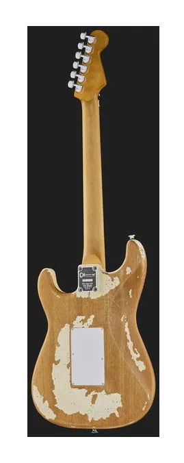 Charvel LTD SC 1 Henrik Danhage Relic, corpo e verniciatura in primo piano