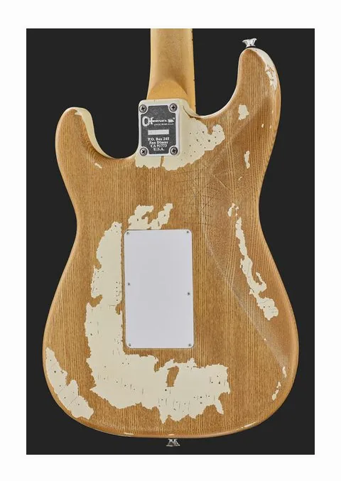 Charvel LTD SC 1 Henrik Danhage Relic, curve del body viste dall'alto