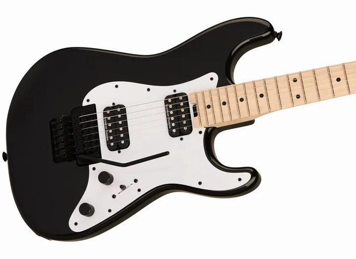 Charvel PM SC1 SRS HH FR MN Black, curve del body viste dall'alto