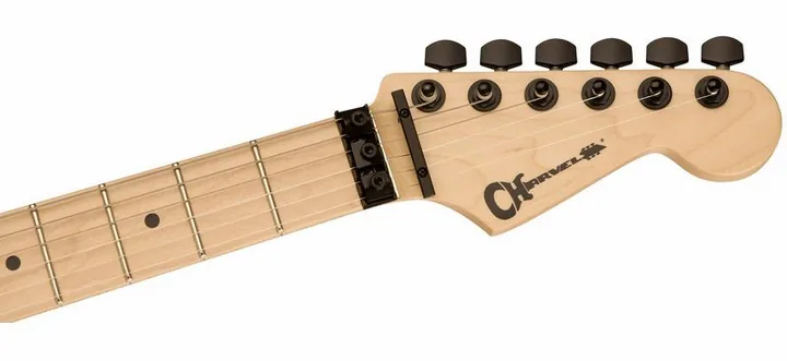 Charvel PM SC1 SRS HH FR MN Black, curve del body viste dall'alto