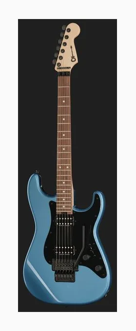 Charvel PM SC1 SRS HH FR RW PhBlue, curve del body viste dall'alto
