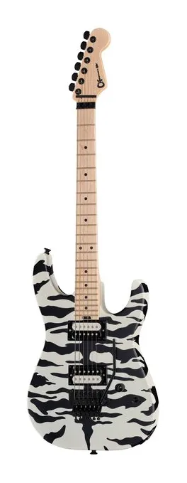 Charvel Pro Mod DK22 Satchel WB inquadrato di fronte su sfondo neutro