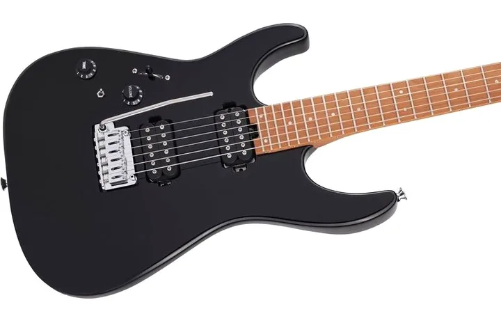 Charvel Pro-Mod DK24 HH CM LH BK, manico e tastiera visti di lato