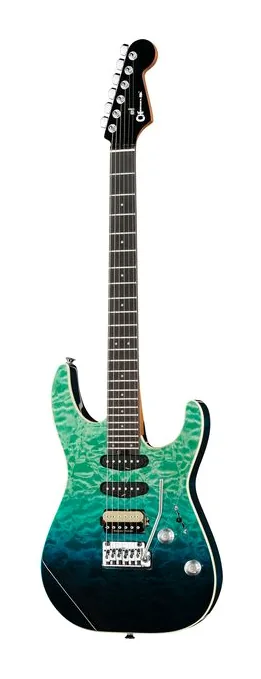 Charvel Pro Mod Plus DK24 HSS BLCU in primo piano frontale