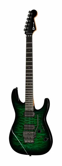 Charvel Pro-Mod Plus DK24 HH FR QM CEM in primo piano frontale