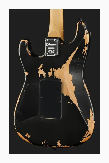 Charvel Pro Mod REL SRS SD1 HH WBK, paletta con meccaniche e logo