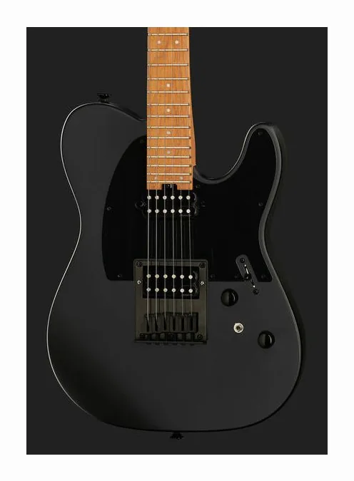 Charvel Pro-Mod SC ST2 HH HT Sat.Black, corpo e verniciatura in primo piano