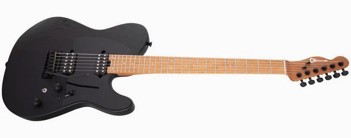Charvel Pro-Mod So-Cal St.2 HH 2PT BKA, corpo e verniciatura in primo piano