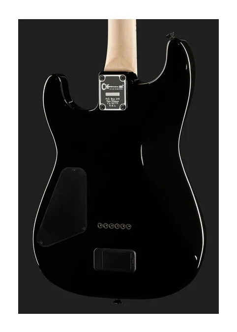 Charvel Sean Long San Dimas HH Black, corpo e verniciatura in primo piano