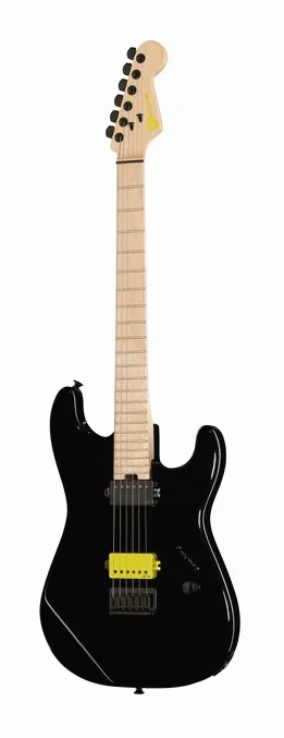 Charvel Sean Long San Dimas HH Black in primo piano frontale