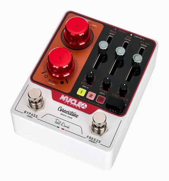Cornerstone Nucleo Stereo Reverb visto di fronte