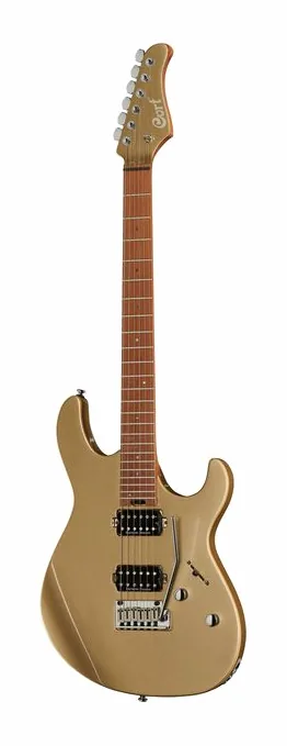 Cort G300 PRO Metallic Gold inquadrato di fronte su sfondo neutro