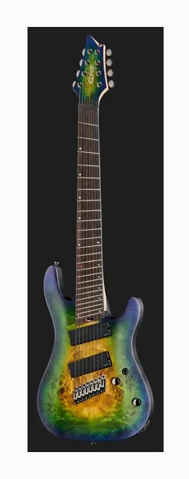 Cort KX508MS II Marina Blue Burst, manico e tastiera visti di lato