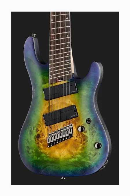 Cort KX508MS II Marina Blue Burst, selettore pickup e jack di uscita