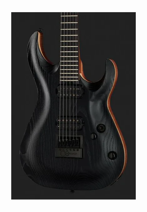 Cort KX700 Evertune Open Pore Black, curve del body viste dall'alto